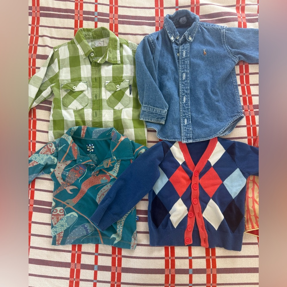 2T designer toddler spring bundle/lot 4 shirts